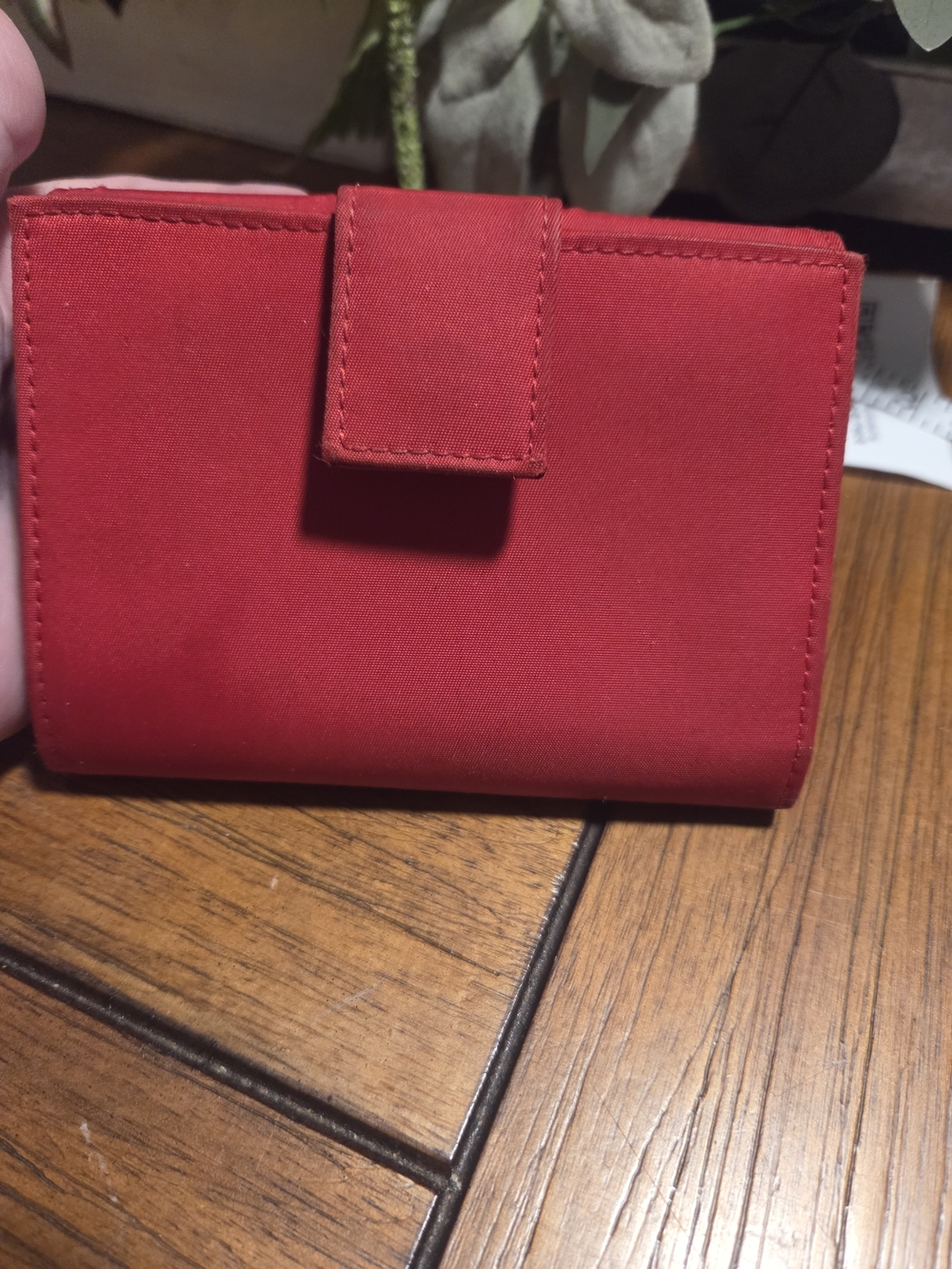 Prada Red Triangular Logo Compact Wallet - Picture 7 of 10